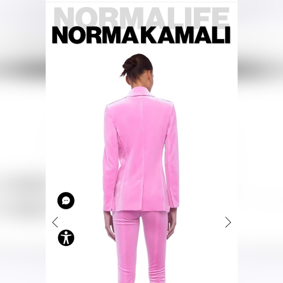 Norma Kamali Single Breasted Jacket Candy Pink - Picture 2 of 6